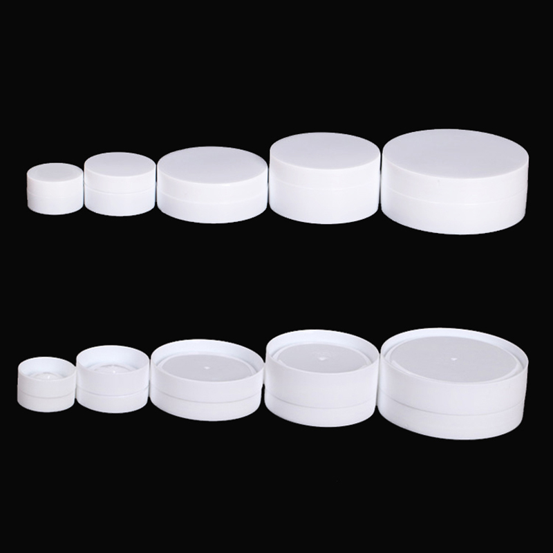 Tin Container Lid - 12szt Plastikowy pojemnik Biały słoik na