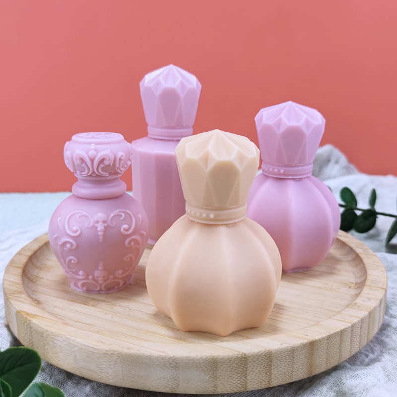 Candle Making And Perfume - 3D retro butelka perfum aromaterapia świeca