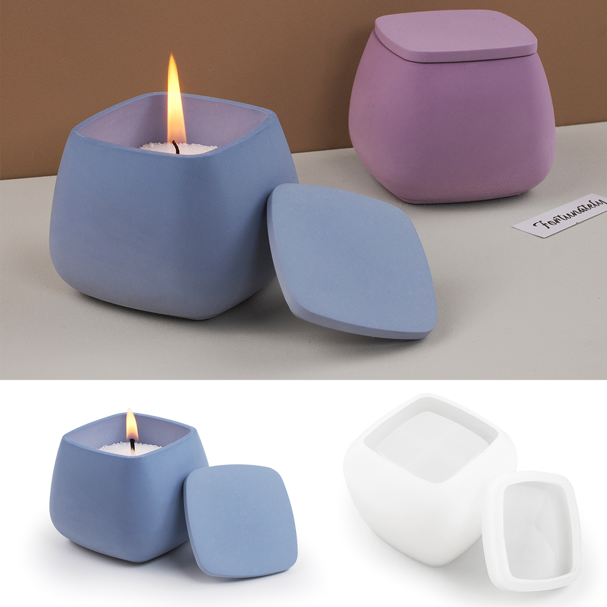 Kwadratowy słoik na świecę Sil – Candle Making Jars With Lids recenzja i cena